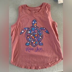 Ron Jon Kids' Tank Top with Turtle Design - Coral